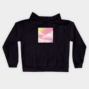 Beautiful Pink Sky Castle Kids Hoodie